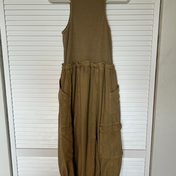 Anthropologie's Daily Practice Brand Bubble Dress, Size M. Gold - Picture 3 of 7